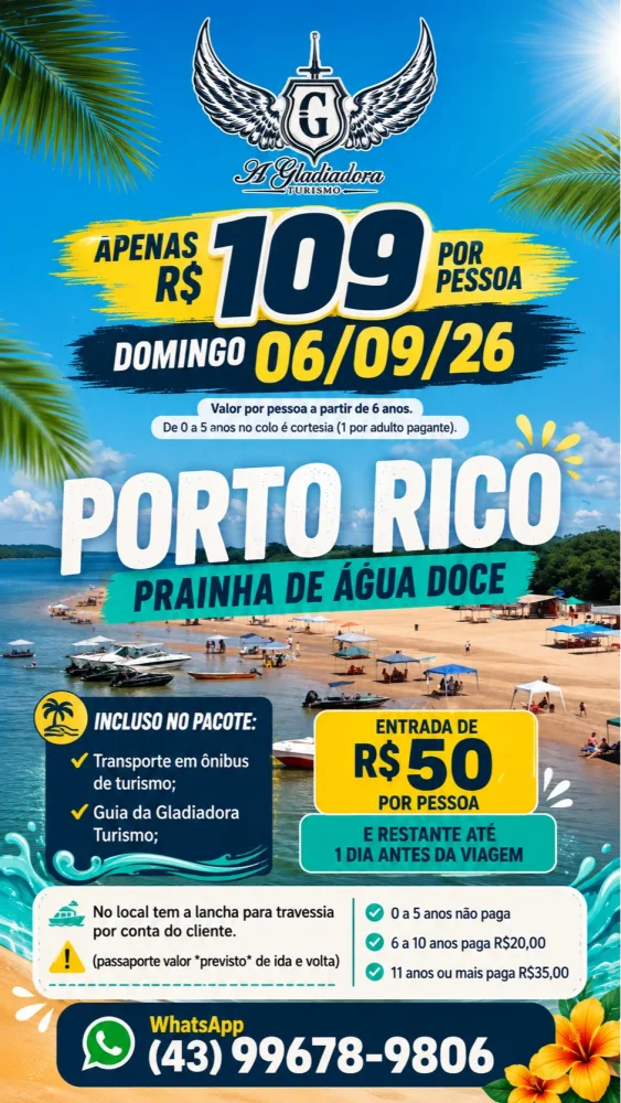 Porto Rico 06/09/2026 (domingo)