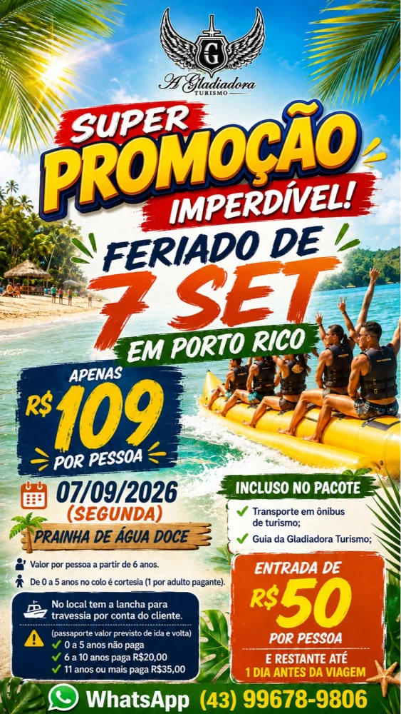 Porto Rico 07/09/2026 (segunda)
