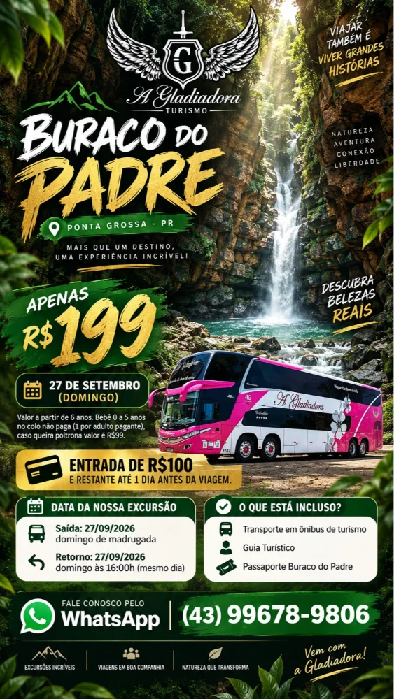 Buraco do Padre 27/09/2026 (domingo)