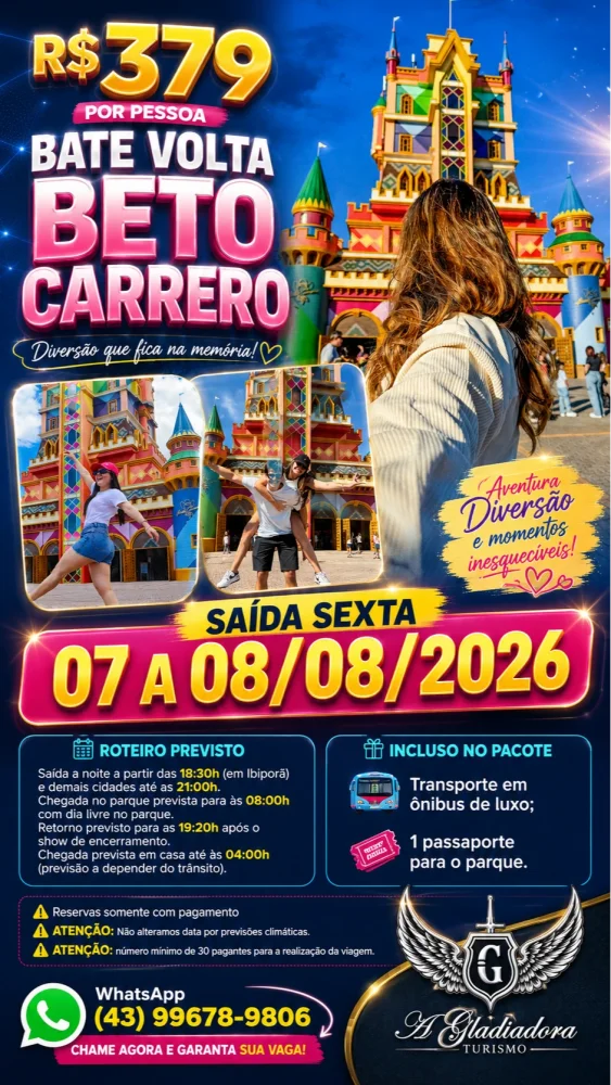 Beto Carrero 07 a 08/08/2026 (sábado)