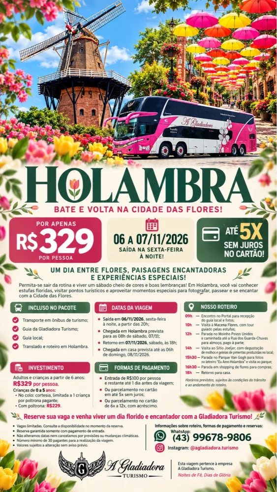 Holambra 06 A 07/11/2026 (sexta)